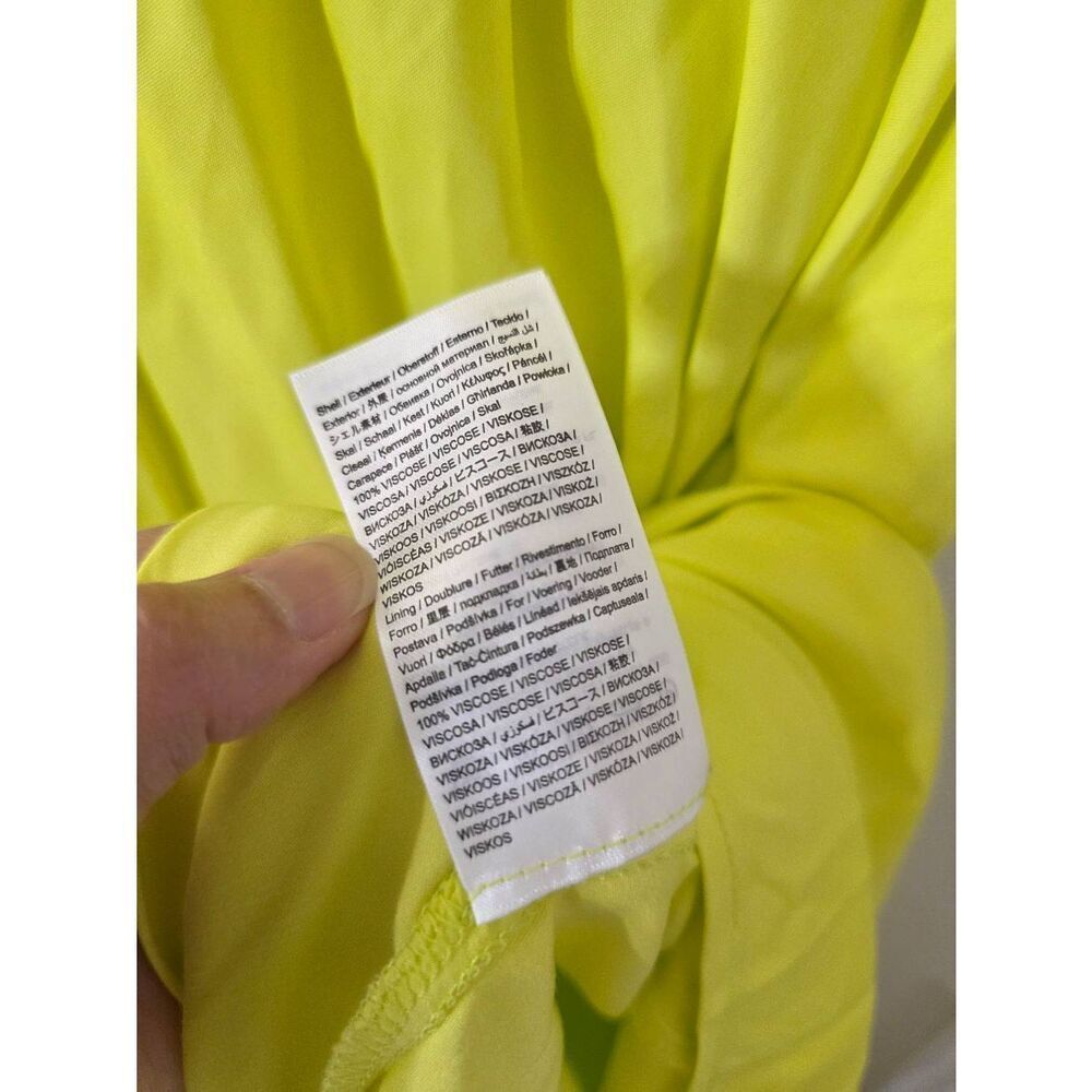 Farm Rio neon green lenzing ecovero viscose slip dress M - Picture 5 of 7